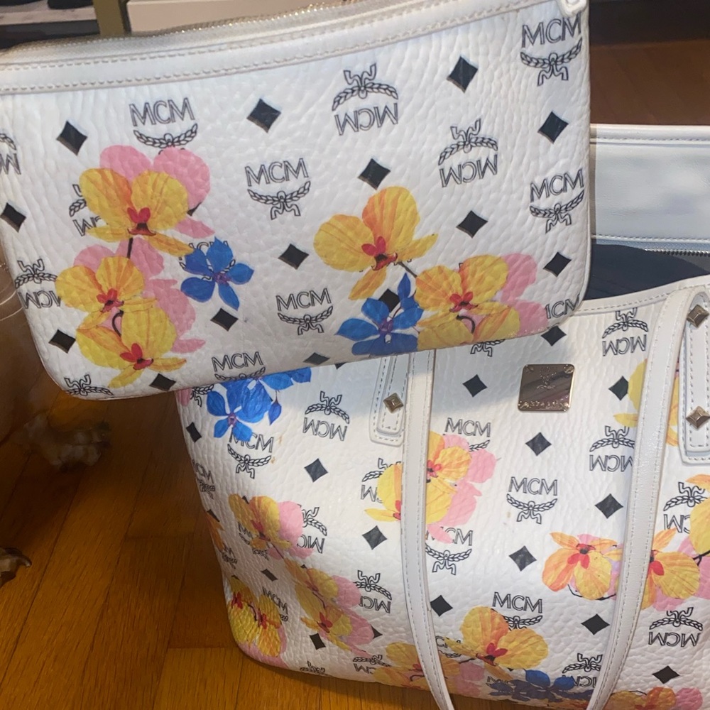 MCM tote with matching wristlet wallet! - Picture 3 of 6